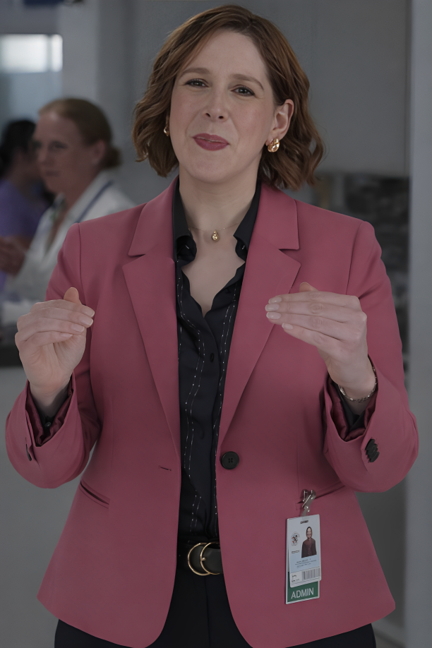 Vanessa Bayer Scrubs Revival Pink Coat - Image 1
